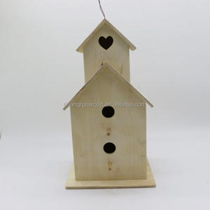 Novità progettata casa degli uccelli In legno per esterno In qualità durevole con finitura elegante In legno mangiatoia per uccelli per uccelli - Product Image 1