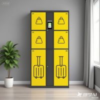 Casier de rangement métallique durable avec serrure à code à fermeture automatique pour chambres d'hôtel
