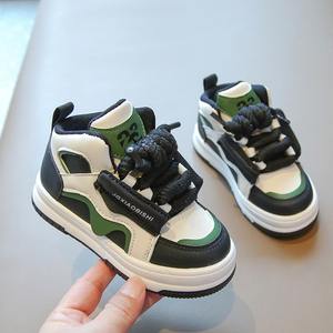 Zapatillas Deportivas De Primavera Y Otoño Para Niños Y Niñas Pequeños De Pu Transpirable Con Cordones Zapatos Deportivos Casuales Para Bebés Y Niños - Product Image 6