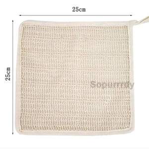 Serviette de bain personnalisée avec logo, 100% sisal naturel, pour le nettoyage du corps, exfoliante, en lin et sisal, pour la douche - Product Image 2