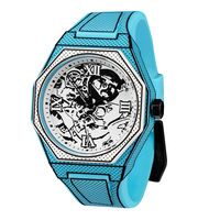 Montre à quartz créative à pixels de style bande dessinée bidimensionnelle, tendance mode et créative, pour étudiants du collège