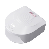 Lampe à ongles UV LED rechargeable sans fil en plastique - Sécheuse à ongles professionnelle. 48 Perles Lumineuses Doubles, Fond Amovible, Séchage Rapide pour Salon et Maison