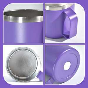 Vaso Personalizado de Acero Inoxidable de 14 oz con Asa, <span class=keywords><strong>Taza</strong></span> de Café de Campismo Aislada al Vacío Personalizada con Asa - Product Image 3