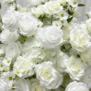 Premium All-White Minimalist Pedestal Floral Decor Reusable Faux <b>Flower</b> for Luxury Banquet Venues Romantic Indoor Wedding - Product Image 4