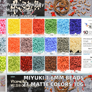 หลอดแก้วคริสตัลแลมป์เวิร์คขนาด 1.6 มม. และทรงกระบอกแก้ว 21 สี แบบด้านทึบแสง แพ็ค 2 ชิ้น น้ำหนัก 10 กรัม - Product Image 2