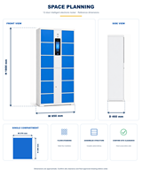 Armoire de stockage électronique à 8 portes avec reconnaissance faciale, casier intelligent pour supermarché, centre commercial, vente en gros, OEM