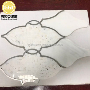 Mosaicos Metálicos con Incrustaciones de Mármol Blanco Estilo <span class=keywords><strong>Árabe</strong></span> Personalizados para Spa, Retiro, Boutique, Sala de Exposiciones y Decoración Artística de Interiores - Product Image 6