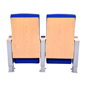 Fauteuils d'auditorium en bois <span class=keywords><strong>de</strong></span> Chine avec dossier en bois et tissu bleu foncé pour <span class=keywords><strong>cinéma</strong></span> VIP et théâtre - Product Image 5