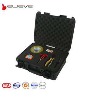 Caja de pistola de plástico duro resistente al agua negra grande personalizable mango de espuma equipo de protección solución de almacenamiento para exteriores OEM - Product Image 2