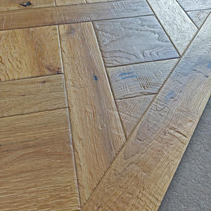 Suelo de parquet Versalles con laca UV o aceitada natural desgastada y desechada a mano, suelo de madera de roble y de ingeniería para casa de Villa - Product Image 3