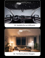 Projecteur LED 4K HaoMing HY300 300 Lumens Prêt pour la 3D Thèmes Océan/Lune/Étoiles Veilleuse Maison/Voiture/Noël