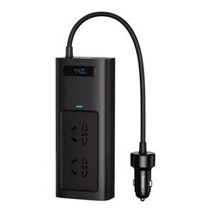 Venta al por Mayor, Inversor de Corriente Baseus Pro 150W 220V CN/EU Negro CGNB020101 100% <span class=keywords><strong>Original</strong></span>, <span class=keywords><strong>Cargador</strong></span> Rápido USB Tipo C para <span class=keywords><strong>Auto</strong></span>, Adaptador de Corriente - Product Image 1