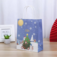 Sac de courses en papier kraft recyclable avec fond anti-fuite, sac d'emballage pour café et thé à emporter avec poignées, logo personnalisé