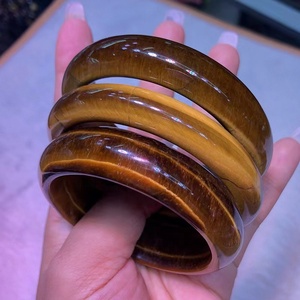 Chất lượng cao màu vàng xanh Tiger Eye Bangles tinh thể chữa bệnh đá bán đá quý đồ trang sức - Product Image 1