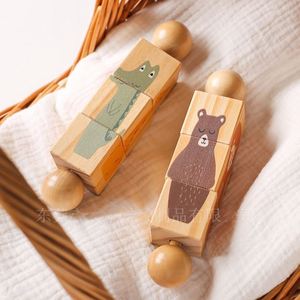 Children Fine Motor Skills Grasp Match up <b>Puzzle</b> Wooden Educational Twisting Cartoon Toy for 2-4 Years - Product Image 2