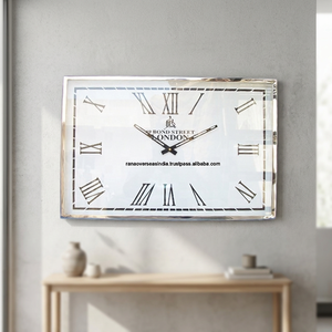 Horloge murale numérique rectangulaire en métal de luxe pour salon, salle à manger, design moderne silencieux, écologique, art populaire, 6-12 - Product Image 2