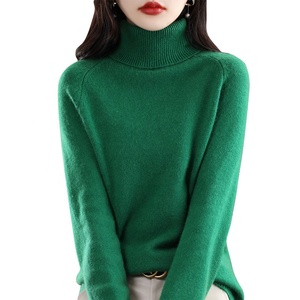 Suéter de <span class=keywords><strong>Cuello</strong></span> Alto para <span class=keywords><strong>Mujer</strong></span>, Otoño-Invierno, Versátil, Holgado, Tejido de Punto - Ropa Exterior y para Combinar en Capas - Product Image 5