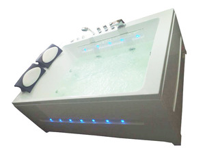 AOWO-Bañera de hidromasaje Wonka, bañera de hidromasaje de oro rosa para interiores, bañera de burbujas de aire independiente, pequeña piscina moderna - Product Image 5