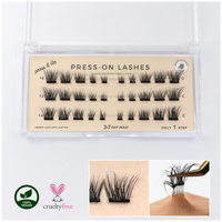 Cils artificiels faits à la main, longue durée, 3 rangées, nouveaux, vente en gros, pré-collés, à presser, effet œil de chat invisible