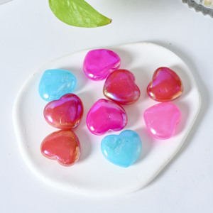 Cuarzo Aura Ángel en forma de corazón, piedra de palma tallada, mini corazón de cristal natural pulido al por mayor para regalo - Product Image 2