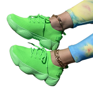 Baskets décontractées d'été 2026 pour femmes, blanches, respirantes, en maille, plates, résistantes, style féminin, pour la marche - Product Image 1