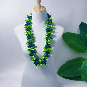 Collier de ruban de remise de diplôme de couleur scolaire 2026 avec fleurs de noix de Kukui, collier de ruban hawaïen - Product Image 6