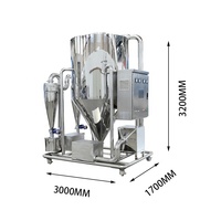 20 kg/h Automatique Centrifuge Extrait De Plantes Jaune Pectine Algues Levure Extrait Pulvérisation Sèche Machine En Acier Inoxydable Fourni 1000