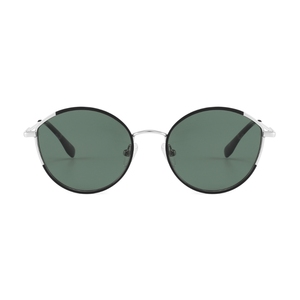 Lunettes de soleil ovales élégantes, monture en métal à bordure complète, verres verts, protection UV400, unisexe, protection solaire pour adultes - Product Image 6