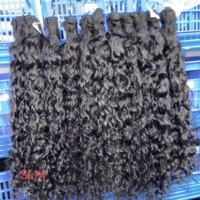 Extensions de cheveux humains naturels en vrac pour femmes noires, tissages de cheveux bruts indonésiens bouclés, provenant d'un seul donneur