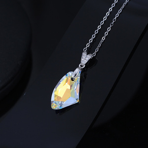 <span class=keywords><strong>Collana</strong></span> con Pendente RINNTIN SWN28 in Argento Sterling 925 con Cristallo Austriaco Naturale Sfaccettato Lucido a Forma Irregolare Galattica - Product Image 4