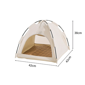 <span class=keywords><strong>Tipi</strong></span> pliable de haute qualité pour animaux de compagnie avec tapis lavable, maison confortable toute saison pour chiens, chats et petits animaux - Product Image 6