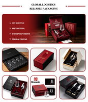 Verre à Cognac Classique en Cristal de Qualité Supérieure, Verre à Whisky à l'Ancienne, Coffret Cadeau, Ensemble de Verres à Whisky