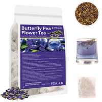 Thé aux fleurs de pois papillon bleu 1,5g * 20 sachets de pudding de tofu aux fleurs de papillon, thé aux fleurs séchées bleues, beauté et soins de la peau