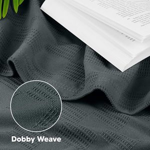 <strong>Utopia</strong> <strong>Bedding</strong> Smoke Gray 100% Cotton Dobby Weave Modern Blanket [Queen Size 90x90 Inch] 350GSM Lightweight Soft Breathable - Product Image 4