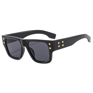 Luxus Chất lượng cao người đàn ông cổ điển Spike Kính mát đinh tán dropship biểu tượng tùy chỉnh in màn trập bóng râm vuông Acetate Kính mát - Product Image 1