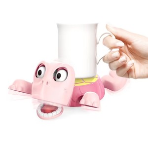 Sous-verre antidérapant en forme de tortue de dessin animé, tapis de tasse à thé créatif et amusant avec pieds extensibles, isolation thermique - Product Image 1