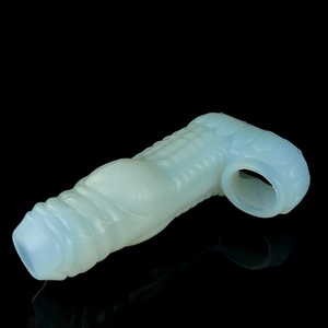 FAAK Dog Knot Penis Sleeve Extender Silicone <b>Dildo</b> Enlargement Fantasy Sex Toys for Men Delay Ejaculation Intimate Sex Shop - Product Image 4