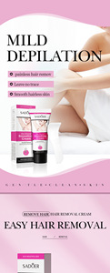 Crème dépilatoire SADOER, non irritante, rapide, pour tout le corps, aisselles, bras, jambes, parties intimes, crème lissante pour éliminer <span class=keywords><strong>les</strong></span> <span class=keywords><strong>poils</strong></span>, 50g - Product Image 6