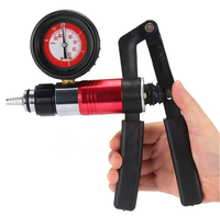 Kit de purge de frein à pompe manuelle en aluminium 21 pièces avec testeur de pression sous vide et plage de 0 à -30 psi, outil automobile