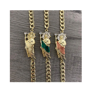 Duyizhao Hip Hop Fashion Personality <span class=keywords><strong>Saint</strong></span> <span class=keywords><strong>Jude</strong></span> Bracelet trois tons Bijoux plaqués or 14k - Product Image 1