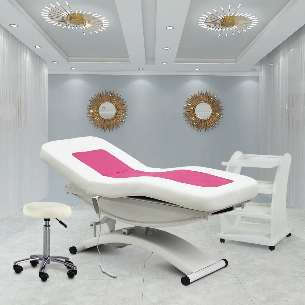 Kangmei Disesuaikan Mewah Tubuh Terapi Perawatan Spa Salon Kosmetik Bulu Mata 3 Motor Listrik Kecantikan Meja Pijat Wajah Tempat Tidur
