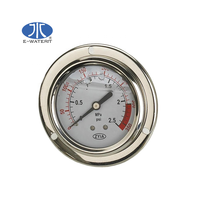 Manometer Oil Gas Pressure Gauge with PSI and Bar Unit with Bottom Connection
