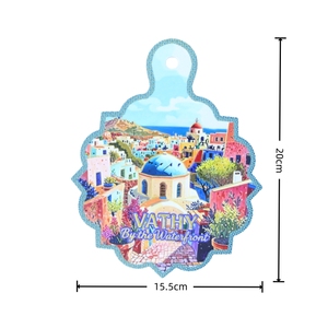 Juego de 7 Salvamanteles de Cerámica Mediterránea con Base de Madera, Resistentes al Calor, para Decoración de Mesa de Cocina - Product Image 4