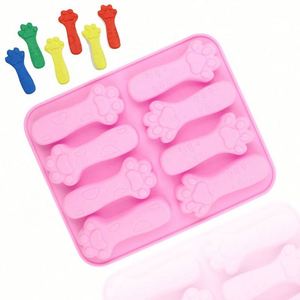 Moule en silicone écologique pour gâteaux, savons et biscuits, forme griffe de chat, pour gâteaux de bébé, outils d'artisanat, personnalisable - Product Image 1