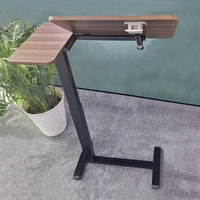 Bureau de bureau pneumatique moderne à hauteur réglable avec 60 dessus pliable inclinable et roues cachées