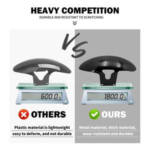 Guardabarros delantero <span class=keywords><strong>cubierta</strong></span> de guardabarros de hierro negro brillante/sin pintar para Harley Softail Fatboy FLFB 2018-2023 160 <span class=keywords><strong>R18</strong></span> rueda delantera - Product Image 6