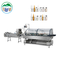 Machine d'emballage automatique en cartons pour 10 flacons, type continu, pour ampoules et flacons