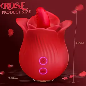 Neonislands Seksspeeltjes Volwassen Koppels 10 Mode Rose Vibrerende Stimulator Realistische Clitoris Likkende Tong Vibrator Voor Vrouwen Tepel