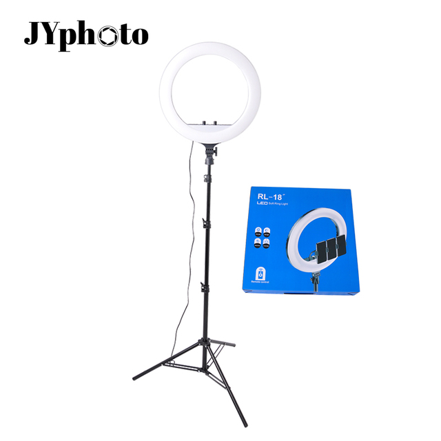Professional 18 Inch 480pcs Leds 50w Photo Light Ring Light Lamp Dimmable Circular Beauty Lamp Tripods Photographic Lighting