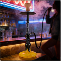 Ensemble chicha jaune à base unique, cachimbas à tube unique, 55 cm, grand fumée, sheesha hukkah pour bar KTV